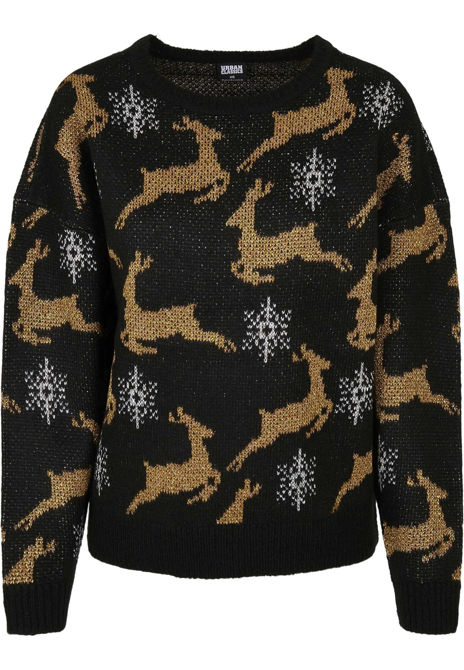 URBAN CLASSICS Oversized Christmas - Trui - Blackgold 8 URBAN CLASSICS Oversized Christmas - Trui - Blackgold - Afbeelding 6