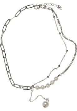 URBAN CLASSICS Jupiter Pearl- Ketting - Silver-Coloured