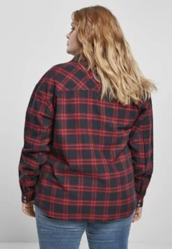 URBAN CLASSICS Oversized- Overhemdblouse - Midnightnavy/Red -Urban Classics 6ac1f991e0ff4fefb6301636e3ae5f2b