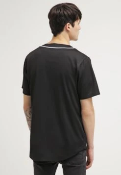 URBAN CLASSICS Baseball- Overhemd - Black/White -Urban Classics 6acbee97cee64c5a82a83a07676d5373