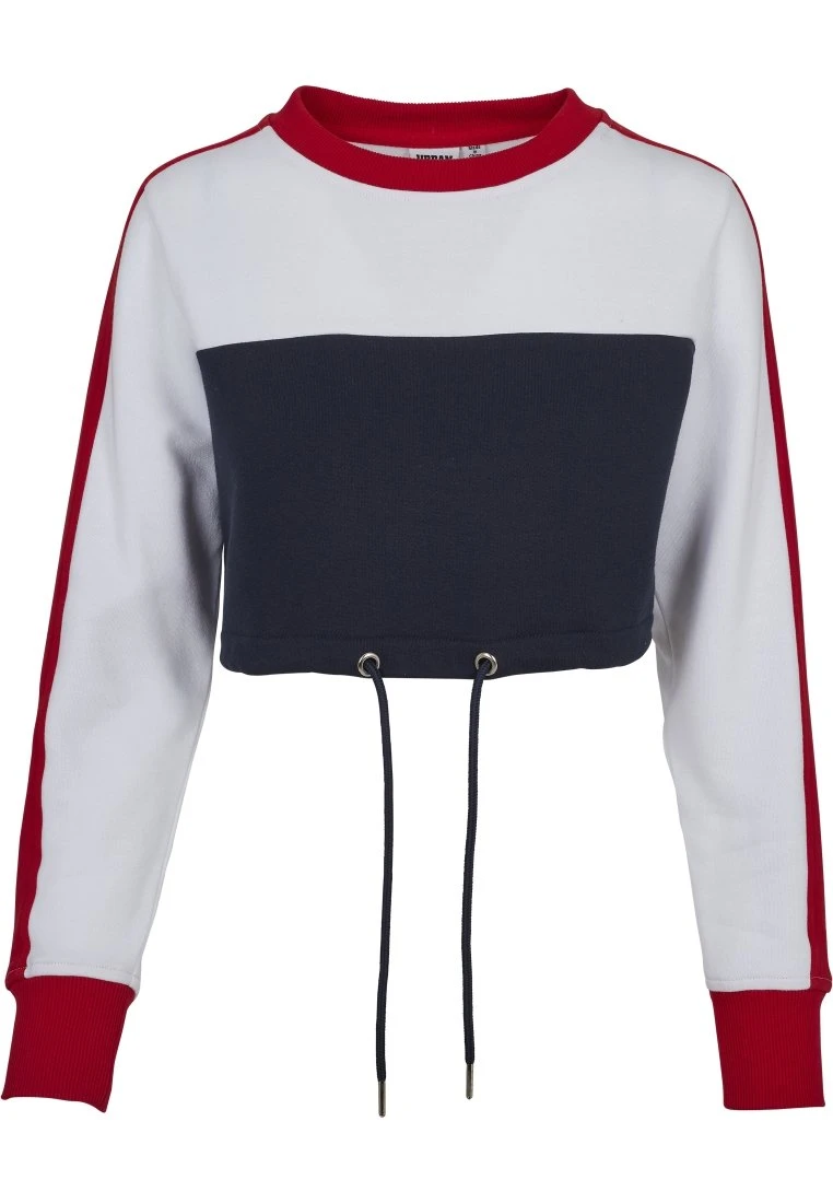 URBAN CLASSICS Ladies- Sweater - Navy/White/Fire Red 4 URBAN CLASSICS Ladies- Sweater - Navy/White/Fire Red - Afbeelding 2