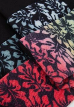 URBAN CLASSICS Flower Socks 3 Pack - Sokken - Black/Grey/Red -Urban Classics 6e28906395014ebe9b1940cc6e23c86a