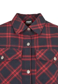 URBAN CLASSICS Oversized- Overhemdblouse - Midnightnavy/Red -Urban Classics 6e69ac379f954b48a937a9322d891e87