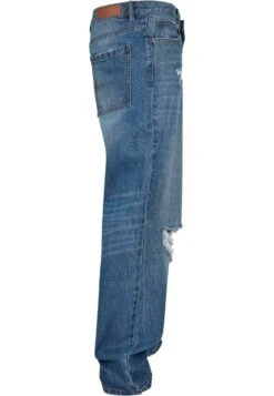 URBAN CLASSICS Distressed - Relaxed Fit Jeans - Mid Deepblue Destroyed Washed -Urban Classics 700c8cfcb3004a908ea3f244f67b6bd3