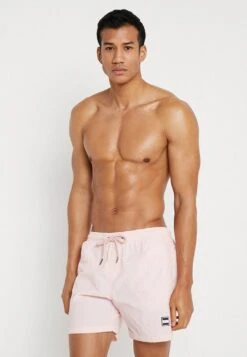 URBAN CLASSICS Block - Zwemshorts - Pink