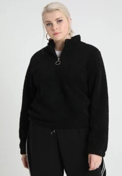 Ladies Sherpa Batwing Troyer - Fleece Trui - Black