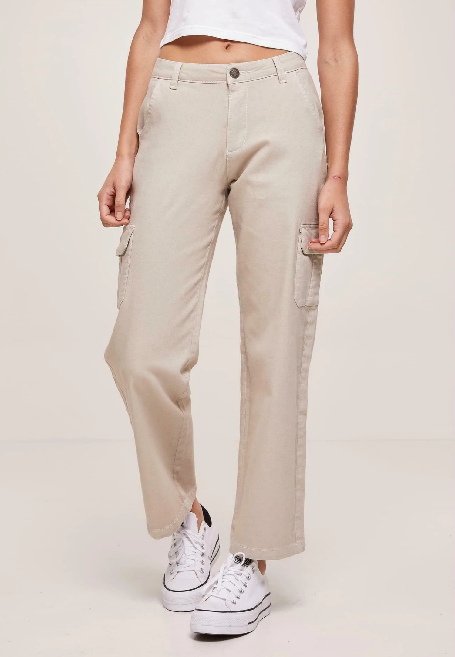 URBAN CLASSICS High Waist - Flared Jeans - Offwhite Raw 3 URBAN CLASSICS High Waist - Flared Jeans - Offwhite Raw