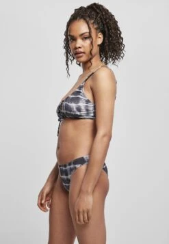 URBAN CLASSICS Lace Up - Bikini - Black/White -Urban Classics 758fb5be5daa493c9b2aa4412d271b07