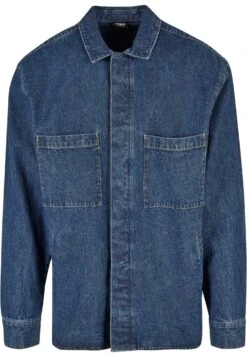 URBAN CLASSICS Pocket - Overhemd - Mid Indigo Washed -Urban Classics 776db3e10b0e48438a35f73445ace3a9