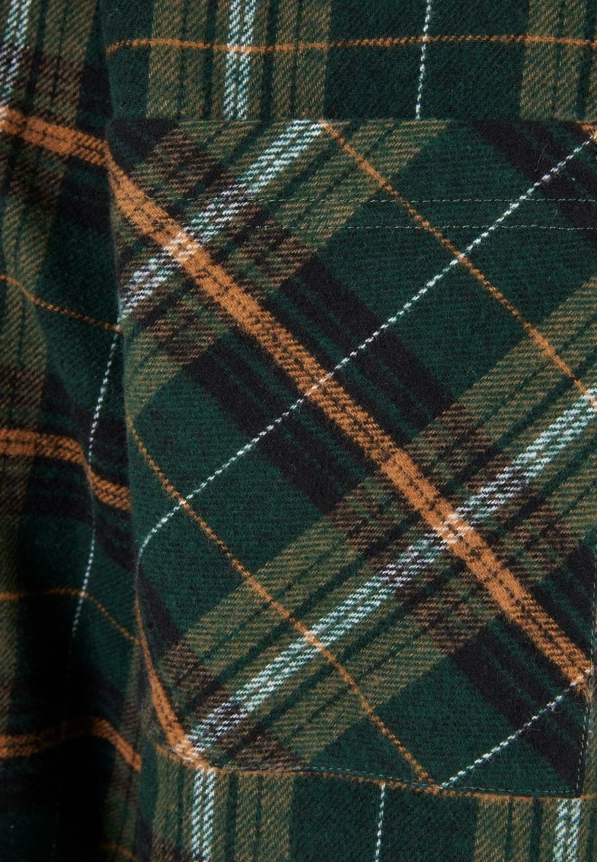 URBAN CLASSICS Boxy Fane Check- Overhemd - Bottlegreen Orange 8 URBAN CLASSICS Boxy Fane Check- Overhemd - Bottlegreen Orange - Afbeelding 6