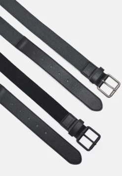 URBAN CLASSICS Stretch Basic Belt Unisex 2 Pack - Riem - Black/Charcoal -Urban Classics 78d58f478d184d2a8b118456887894ed