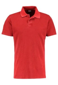 URBAN CLASSICS Acid Wash - Poloshirt - Red -Urban Classics 78f0e2dd059d454d9af864d3e12bcccd
