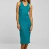 URBAN CLASSICS Midi Sleeveless- Jerseyjurk - Watergreen -Urban Classics 78fe504ca4484371a9133b32cf5b13c9