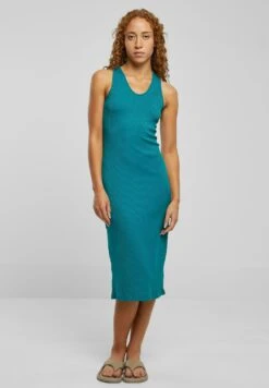 URBAN CLASSICS Midi Sleeveless- Jerseyjurk - Watergreen