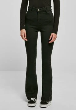 URBAN CLASSICS Super Stretch - Bootcut Jeans - Black Stone Washed