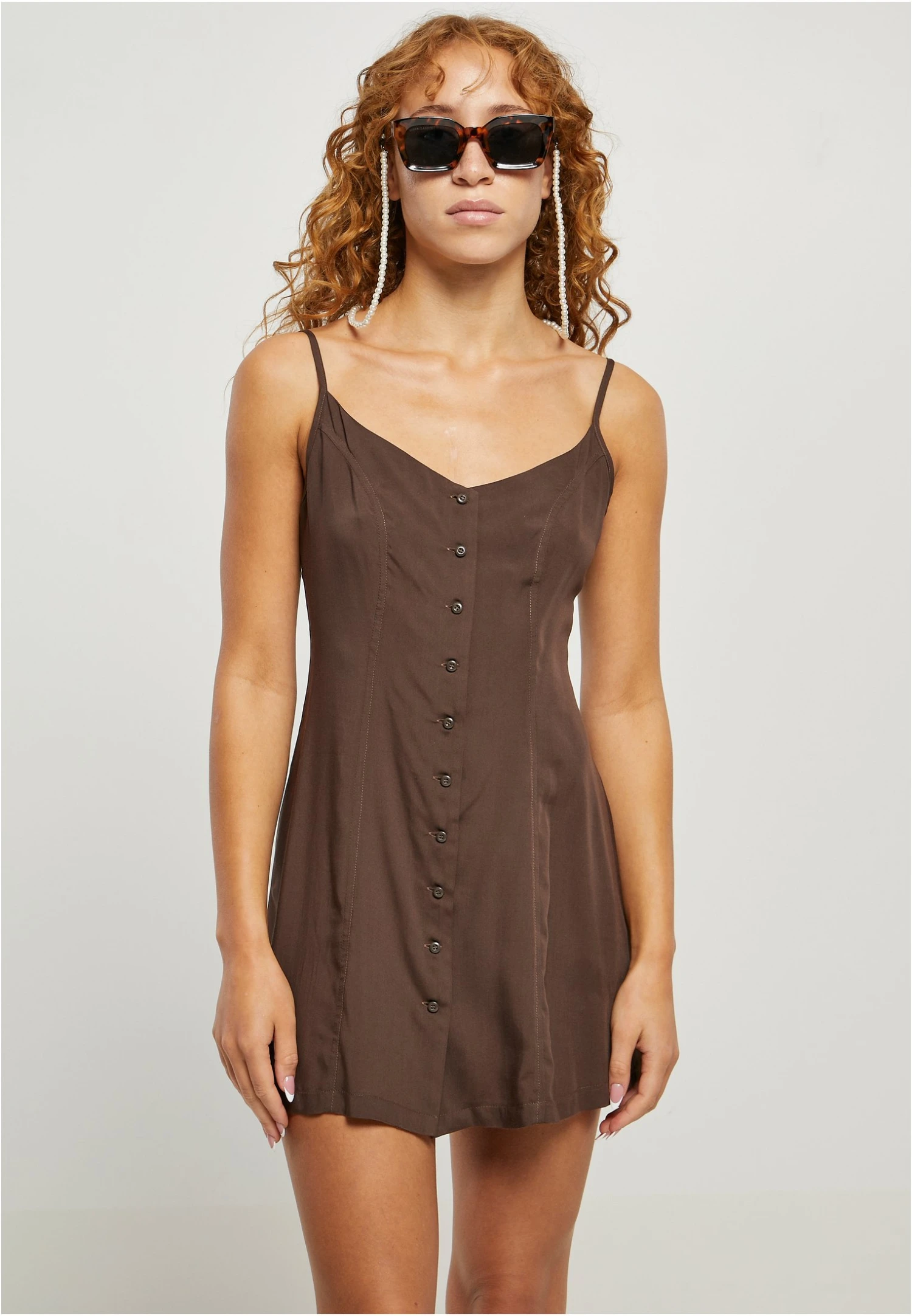 URBAN CLASSICS Jurk - Brown 3 URBAN CLASSICS Jurk - Brown