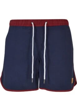 URBAN CLASSICS Retro - Zwemshorts - Burgundy Midnightnavy