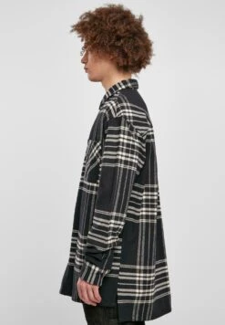 URBAN CLASSICS Long Oversized Checked Summit- Overhemd - Black -Urban Classics 7e5b0ce9f1ca43fa879bb5af4db7e238