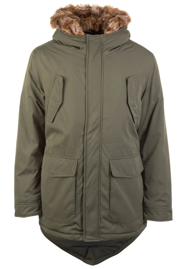 URBAN CLASSICS Fake Fur Hooded - Winterjas - Darkolive 3 URBAN CLASSICS Fake Fur Hooded - Winterjas - Darkolive