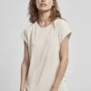 URBAN CLASSICS Ladies Modal Extended Shoulder Tee - T-Shirt Basic - Whitesand -Urban Classics 80fd4f8e469d4f6f8c96433bce5b6dd4