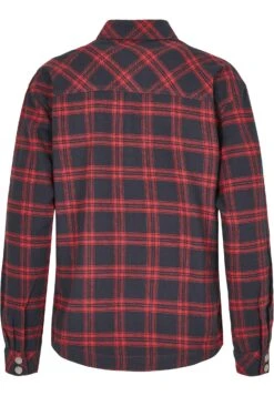 URBAN CLASSICS Oversized- Overhemdblouse - Midnightnavy/Red -Urban Classics 82926fff57a84d7f81f8a50cad88b299