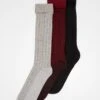 URBAN CLASSICS Cosy Socks 3 Pack - Sokken - Black/Grey/Burgundy -Urban Classics 844744b8668444e5aaf648ebb0b287cb