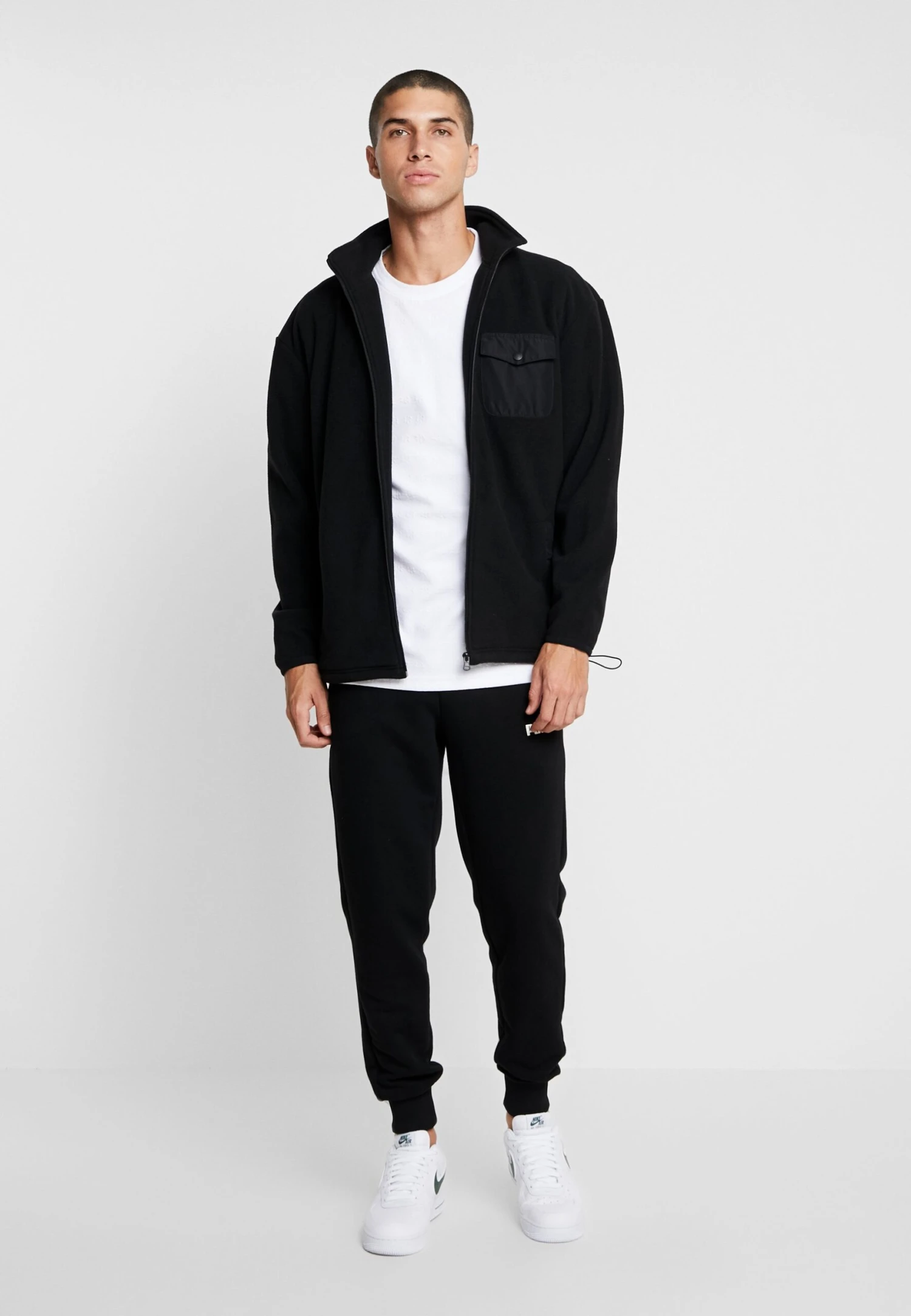 URBAN CLASSICS Polar Track Jacket - Fleecejas - Black 4 URBAN CLASSICS Polar Track Jacket - Fleecejas - Black - Afbeelding 2