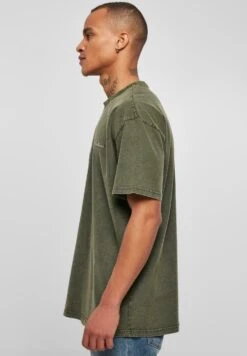 URBAN CLASSICS Small Embroidery- T-Shirt Basic - Bottlegreen -Urban Classics 852adf531edd427c94b0e353b577127f