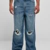 URBAN CLASSICS Distressed - Relaxed Fit Jeans - Mid Deepblue Destroyed Washed -Urban Classics 856180d526424b1f8a3778c622a23bd9