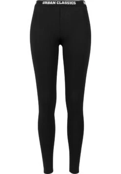 URBAN CLASSICS Ladies Logo Leggings - Legging - Black