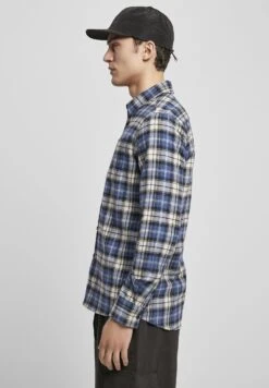 URBAN CLASSICS Roots - Overhemd - Darkblue/White -Urban Classics 88c77ef9a20a4476a5ebbc0b6707e7ce