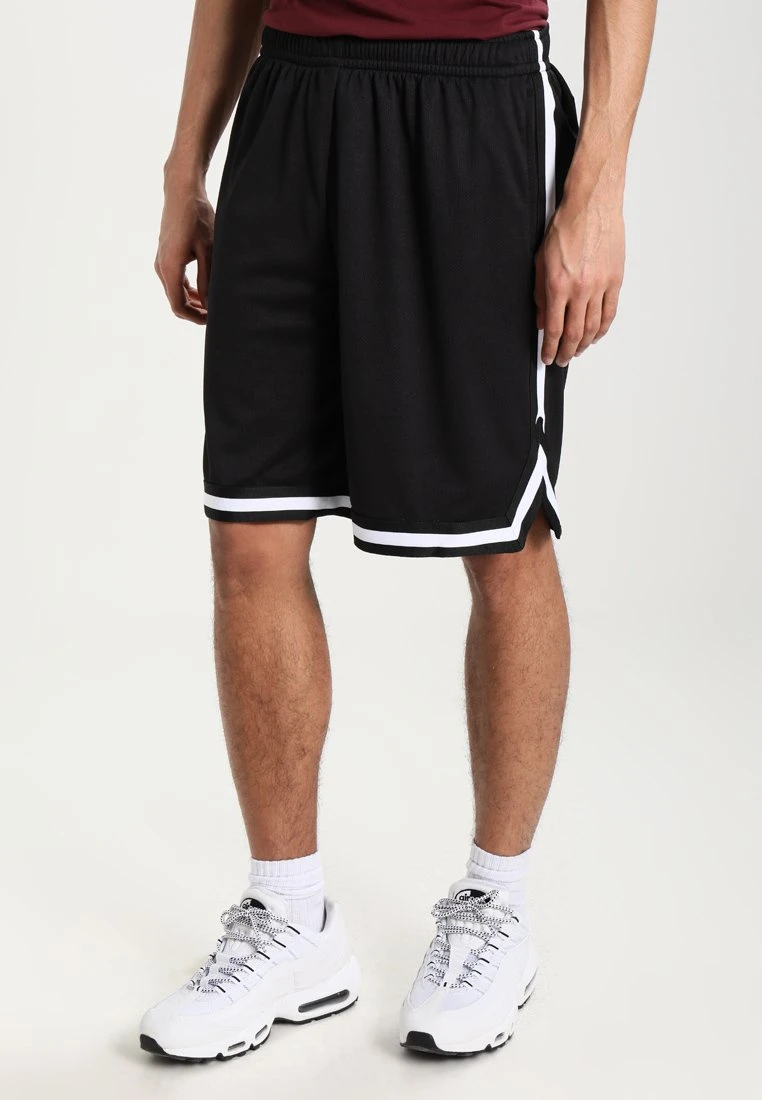 URBAN CLASSICS Shorts - Black/Black/White 3 URBAN CLASSICS Shorts - Black/Black/White