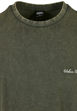 URBAN CLASSICS Small Embroidery- T-Shirt Basic - Bottlegreen -Urban Classics 8c88704124674398a122265075765a69