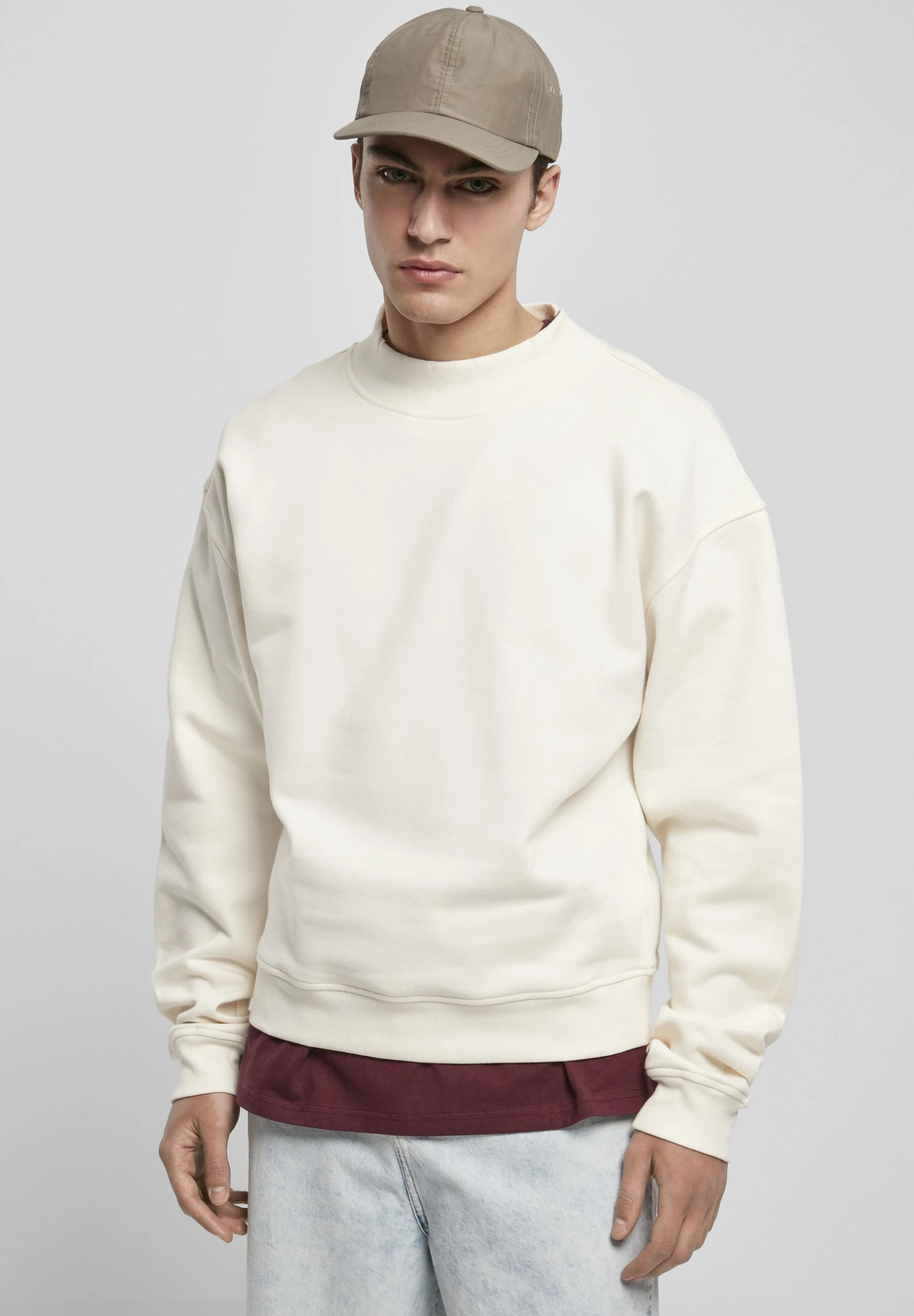 URBAN CLASSICS Mock - Sweater - Whitesand 3 URBAN CLASSICS Mock - Sweater - Whitesand