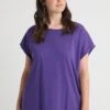 Ladies Extended Shoulder Tee - T-Shirt Basic - Ultraviolet