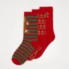 URBAN CLASSICS Christmas Gingerbread Socks 3 Pack - Sokken - Red -Urban Classics 909339d475774bc49c6a01552582f934