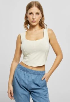 URBAN CLASSICS Short Corsage - Top - Whitesand