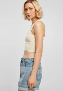 URBAN CLASSICS Ladies Cropped Rib Top - Top - Softseagrass 13 URBAN CLASSICS Ladies Cropped Rib Top - Top - Softseagrass -Urban Classics 920b95eff08a43bdaacbc15b541cbaf2
