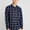 URBAN CLASSICS Basic Check - Overhemd - Navy/White -Urban Classics 958dcd40128846729cd41f173b019dc8