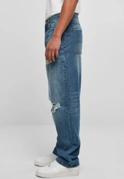 URBAN CLASSICS Distressed - Relaxed Fit Jeans - Mid Deepblue Destroyed Washed -Urban Classics 95b779dfe50944dbac74f7fcf24c8575