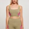 URBAN CLASSICS Bustier - Khaki Brightviolett Magimango -Urban Classics 9672f086611c4ec7b7a31a48382b124e