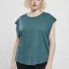 URBAN CLASSICS Ladies Basic Shaped Tee - T-Shirt Basic - Teal
