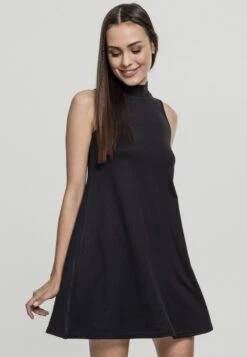 URBAN CLASSICS Turtleneck Dress - Jurk - Black