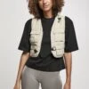 URBAN CLASSICS Ladies Short Tactical Vest - Bodywarmer - Concrete -Urban Classics 9e70a14d437a4797a76c5aae7328d7a2