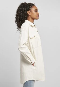 URBAN CLASSICS Ladies Long Corduroy Overshirt - Overhemdblouse - Whitesand -Urban Classics 9fcc028e1f1846568a34bbd6f960b665