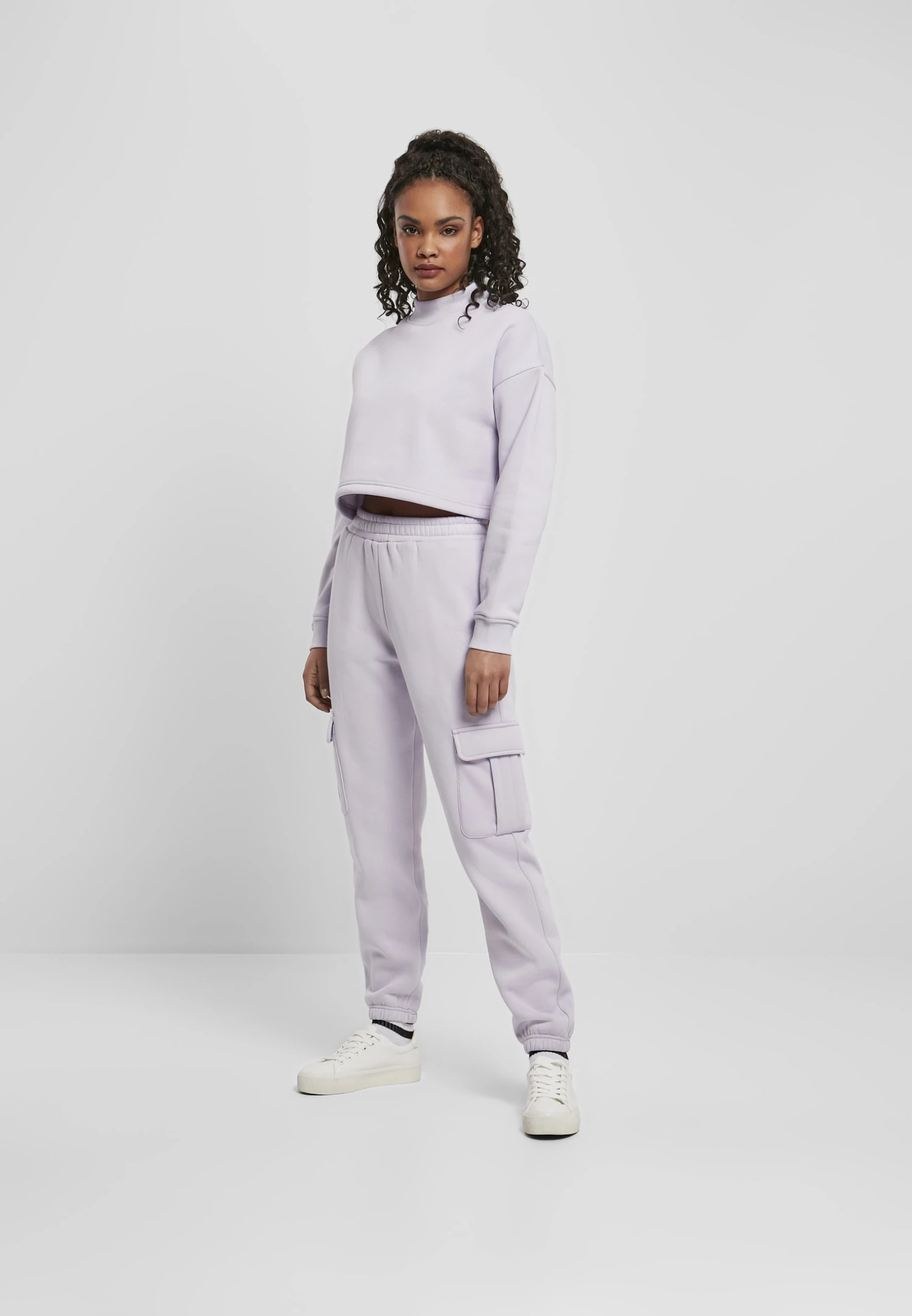URBAN CLASSICS Oversized High Neck Crew - Sweater - Softlilac 4 URBAN CLASSICS Oversized High Neck Crew - Sweater - Softlilac - Afbeelding 2
