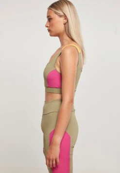 URBAN CLASSICS Bustier - Khaki Brightviolett Magimango -Urban Classics a42a7e723f9249a191cc5126ca3edd9a