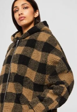 URBAN CLASSICS Check Sherpa - Winterjas - Softtaupe/Black -Urban Classics a567120de041458086862e3ae4e674f6