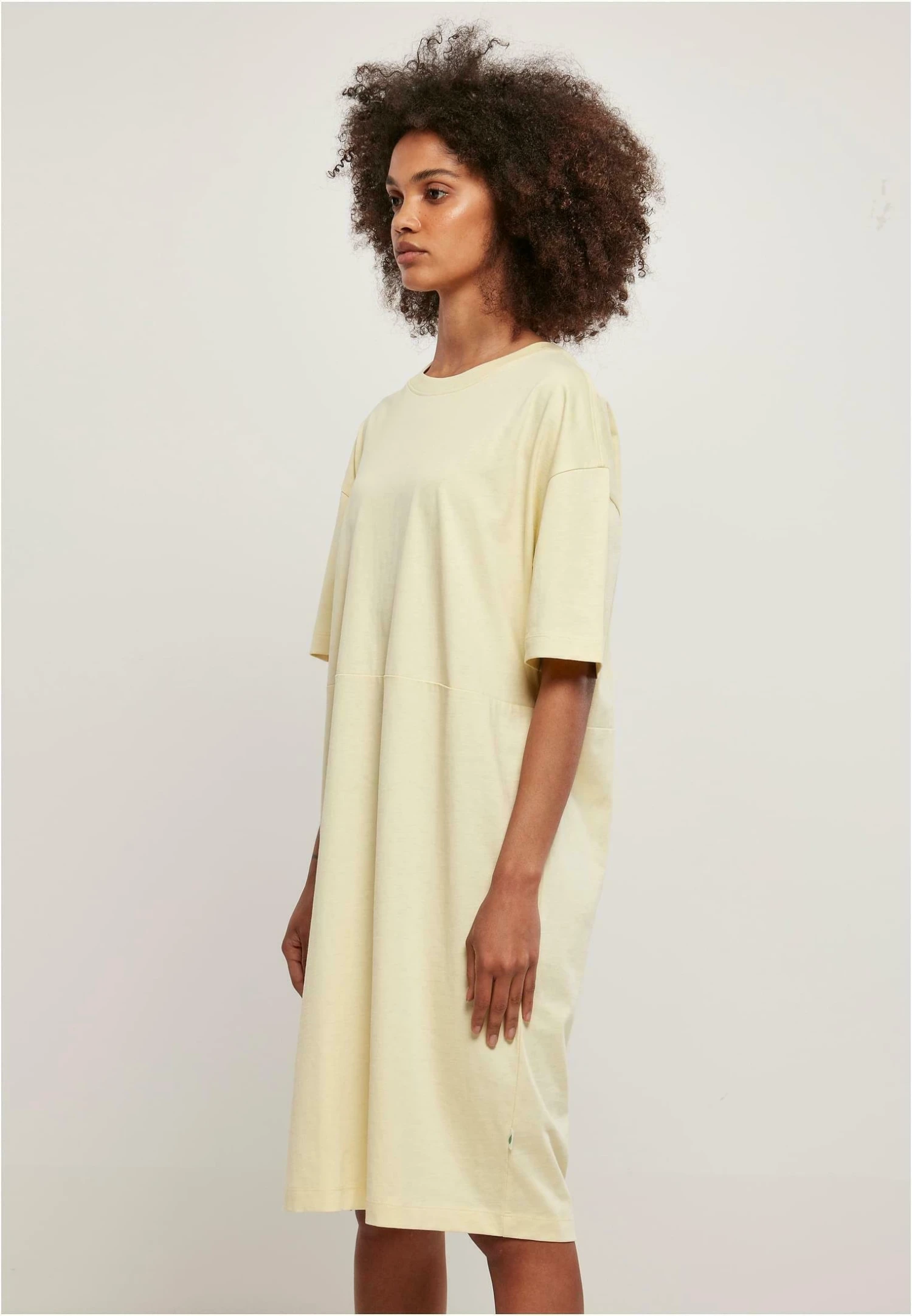 URBAN CLASSICS Frauen Oversized - Jurk - Soft Yellow 6 URBAN CLASSICS Frauen Oversized - Jurk - Soft Yellow - Afbeelding 5