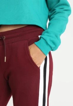 URBAN CLASSICS Ladies College Contrast - Trainingsbroek - Port/White/Black -Urban Classics ab5d8d9db1da4f998c2174dd0021d807